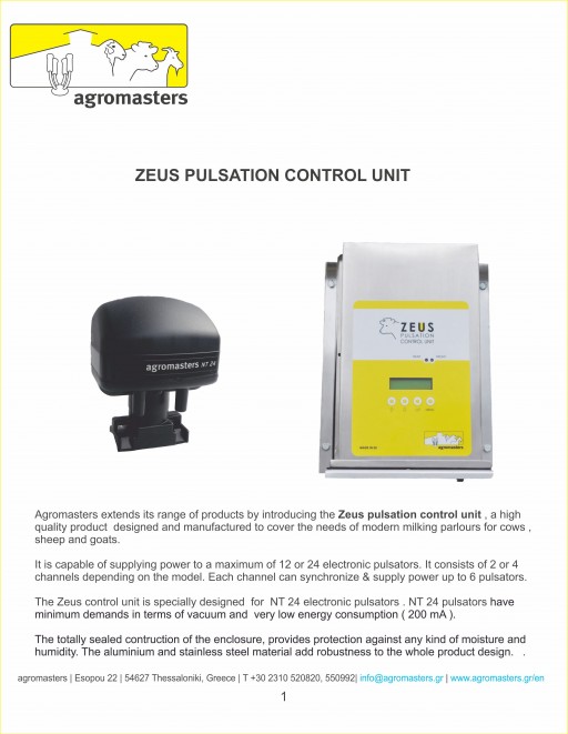 Zeus Pulsation Control Unit - agromasters